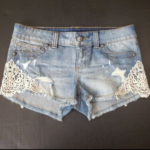 Harley Davidson distressed denim Jean shorts